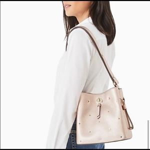 Kate Spade Marti Stud Rose Gold Metallic Bag